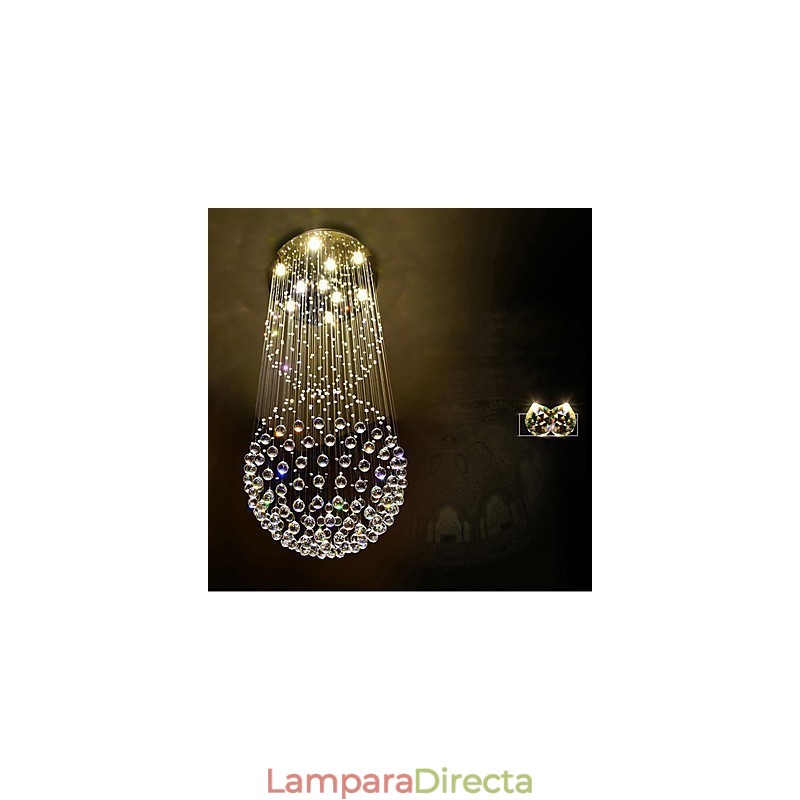 Lámpara colgante de techo de cristal para interiores, lámparas colgantes para el hogar