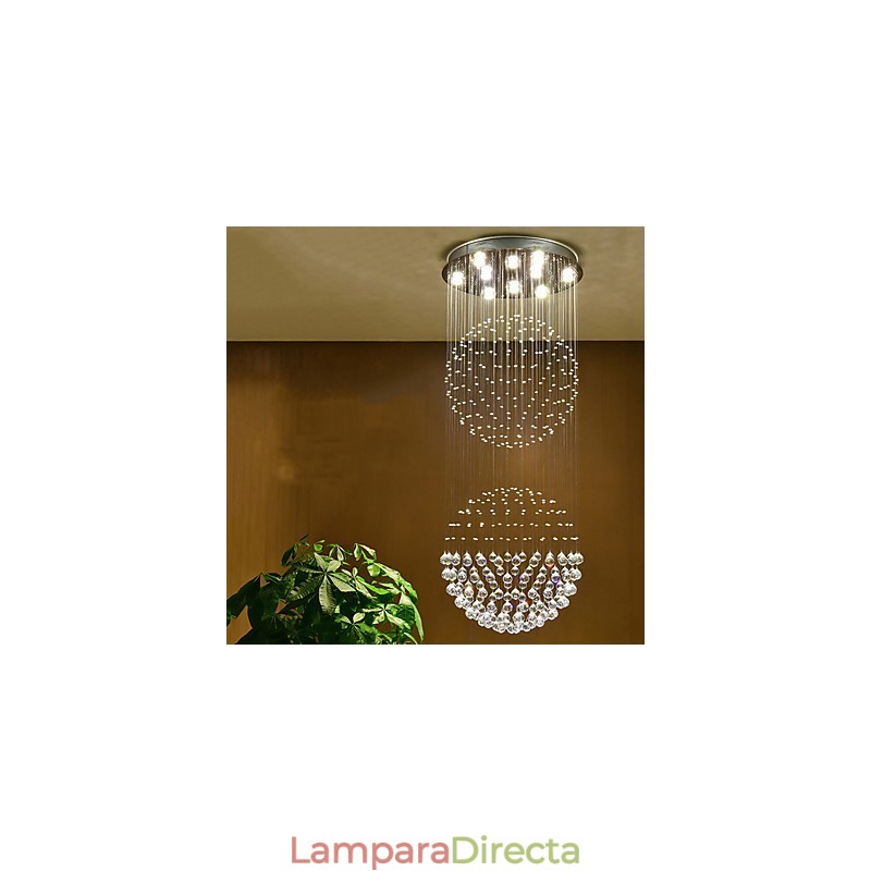 Lámpara colgante de techo de cristal para interiores, lámparas colgantes para el hogar