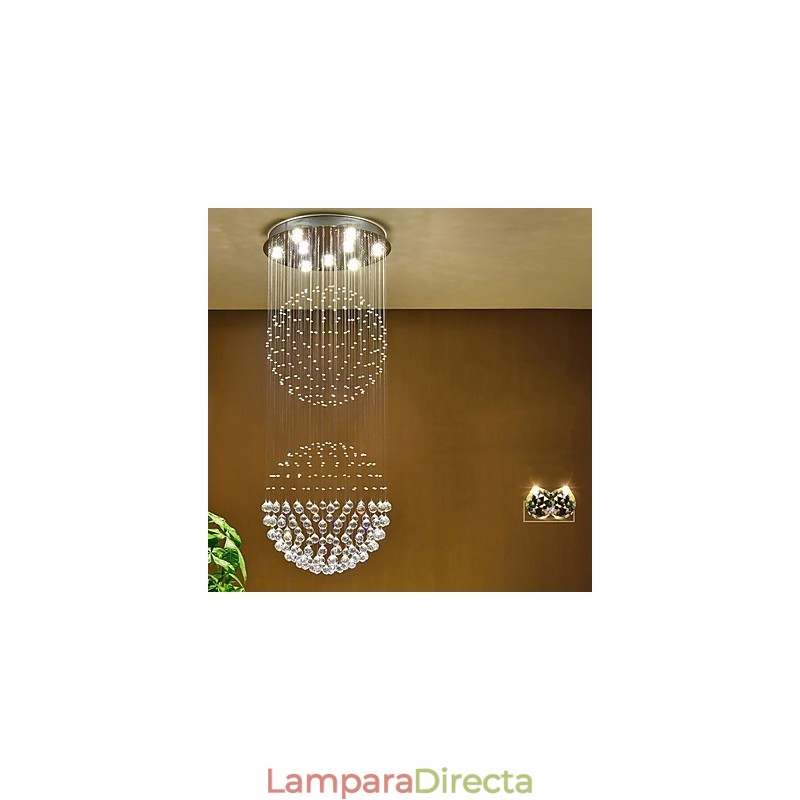 Lámpara colgante de techo de cristal para interiores, lámparas colgantes para el hogar