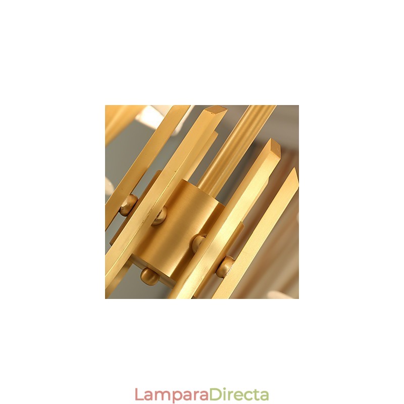 Araña de cobre, lámpara decorativa de jade