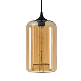 Lámpara colgante minimalista de hierro con diseño de botella, 1 luz