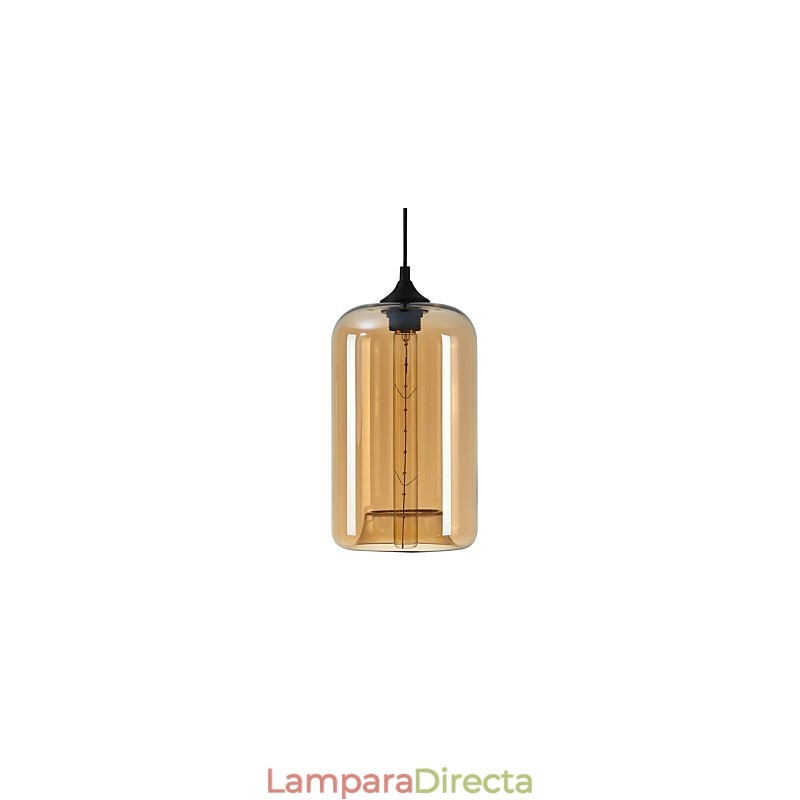 Lámpara colgante minimalista de hierro con diseño de botella, 1 luz
