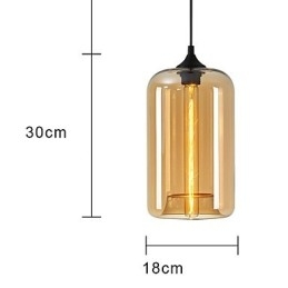 Lámpara colgante minimalista de hierro con diseño de botella, 1 luz