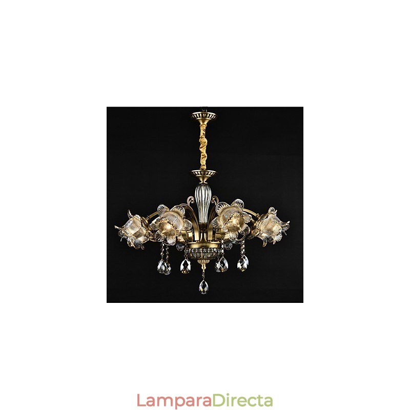 Lámpara de araña de 2 focos con diseño de cabaña rústica para diseñadores de interiores de metal.