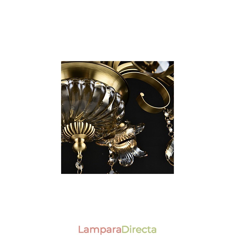 Lámpara de araña de 2 focos con diseño de cabaña rústica para diseñadores de interiores de metal.