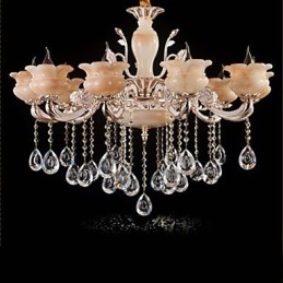 Lámpara colgante de cristal de jade