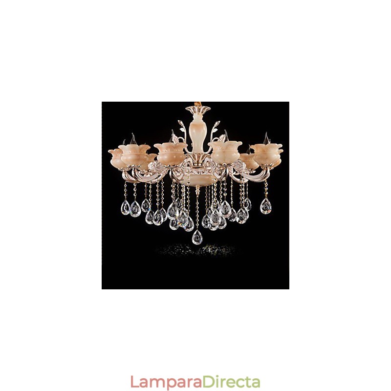 Lámpara colgante de cristal de jade