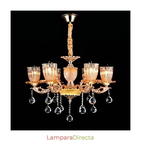 Lámpara colgante de metal estilo mini de cristal, moderna, contemporánea, tradicional, clásica, de aleación de zinc. Lámpara colgante de metal estilo mini de cristal, moderna, contemporánea, tradicional, clásica, de aleación de zinc.