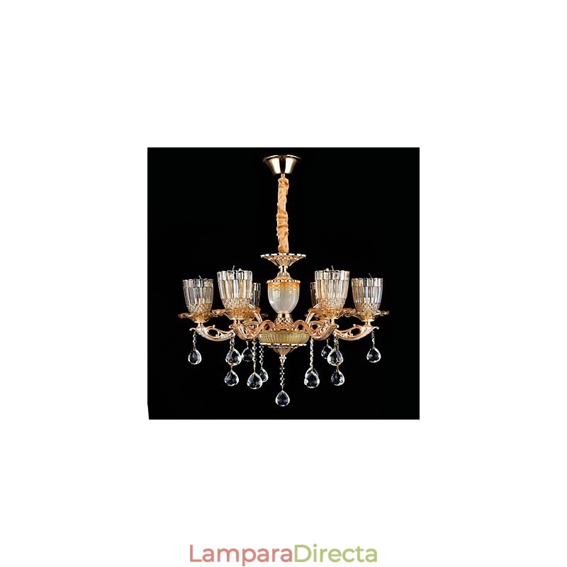 Lámpara colgante de metal estilo mini de cristal, moderna, contemporánea, tradicional, clásica, de aleación de zinc.