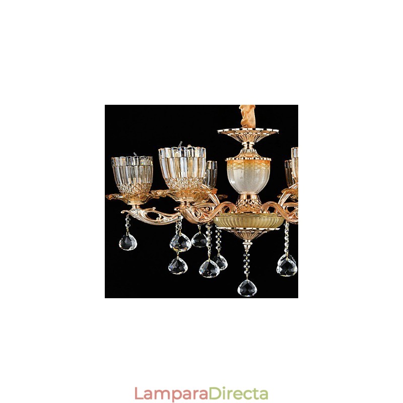 Lámpara colgante de metal estilo mini de cristal, moderna, contemporánea, tradicional, clásica, de aleación de zinc.
