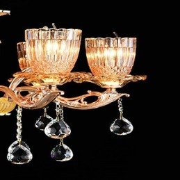 Lámpara colgante de metal estilo mini de cristal, moderna, contemporánea, tradicional, clásica, de aleación de zinc.