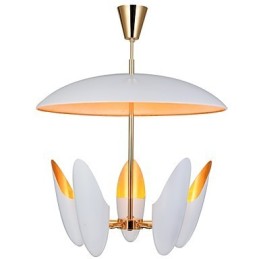 Lámpara colgante contemporánea moderna de 5 luces con diseño de arte breve