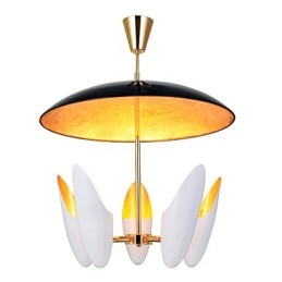 Lámpara colgante contemporánea moderna de 5 luces con diseño de arte breve