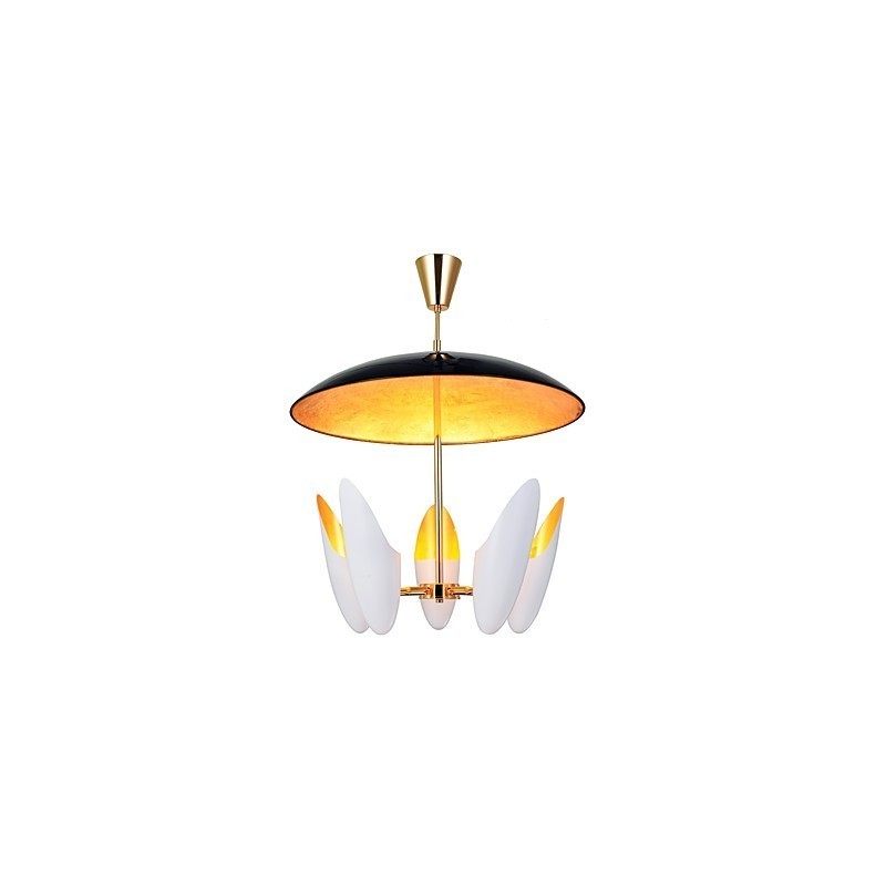 Lámpara colgante contemporánea moderna de 5 luces con diseño de arte breve