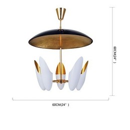 Lámpara colgante contemporánea moderna de 5 luces con diseño de arte breve