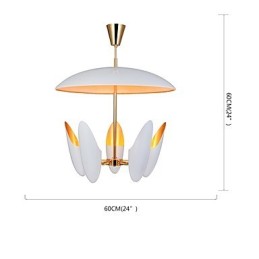 Lámpara colgante contemporánea moderna de 5 luces con diseño de arte breve