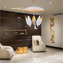 Lámpara colgante contemporánea moderna de 5 luces con diseño de arte breve