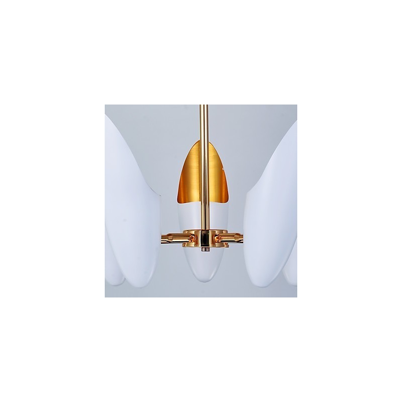 Lámpara colgante contemporánea moderna de 5 luces con diseño de arte breve