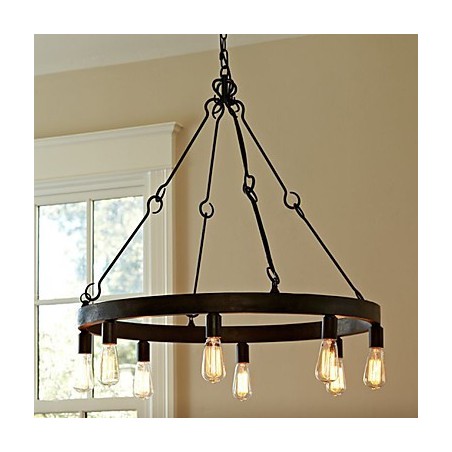 Lámpara colgante de hierro estilo retro con 8 luces Lámpara colgante de hierro estilo retro con 8 luces