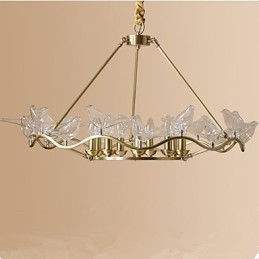 Lámpara de araña de metal moderna y contemporánea de latón para diseñadores.