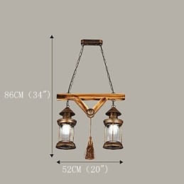 Lámpara de araña de metal con diseño de globo rústico estilo cabaña, estilo vintage retro, con pintura campestre para diseñadores de estilo mini.