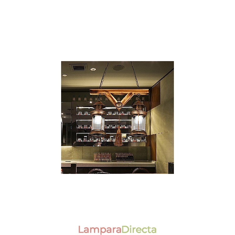 Lámpara de araña de metal con diseño de globo rústico estilo cabaña, estilo vintage retro, con pintura campestre para diseñadores de estilo mini.