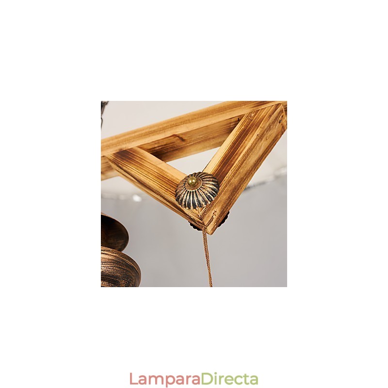 Lámpara de araña de metal con diseño de globo rústico estilo cabaña, estilo vintage retro, con pintura campestre para diseñadores de estilo mini.