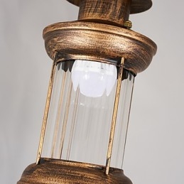 Lámpara de araña de metal con diseño de globo rústico estilo cabaña, estilo vintage retro, con pintura campestre para diseñadores de estilo mini.