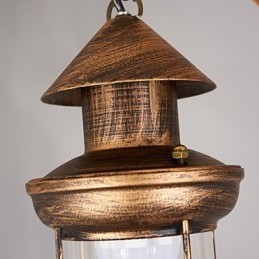 Lámpara de araña de metal con diseño de globo rústico estilo cabaña, estilo vintage retro, con pintura campestre para diseñadores de estilo mini.