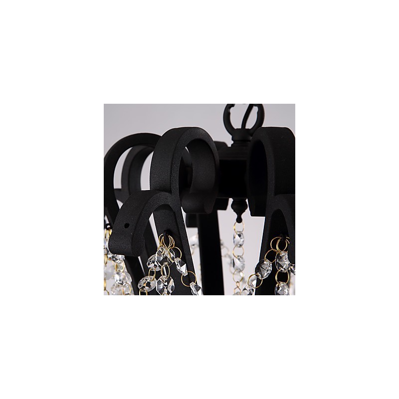 Lámpara de araña de cristal de 5 luces, moderna, contemporánea, tradicional, clásica, rústica, estilo cabaña, vintage, retro, con farol y tambor, estilo campestre.