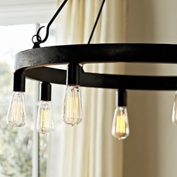 Lámpara colgante de hierro estilo retro con 8 luces