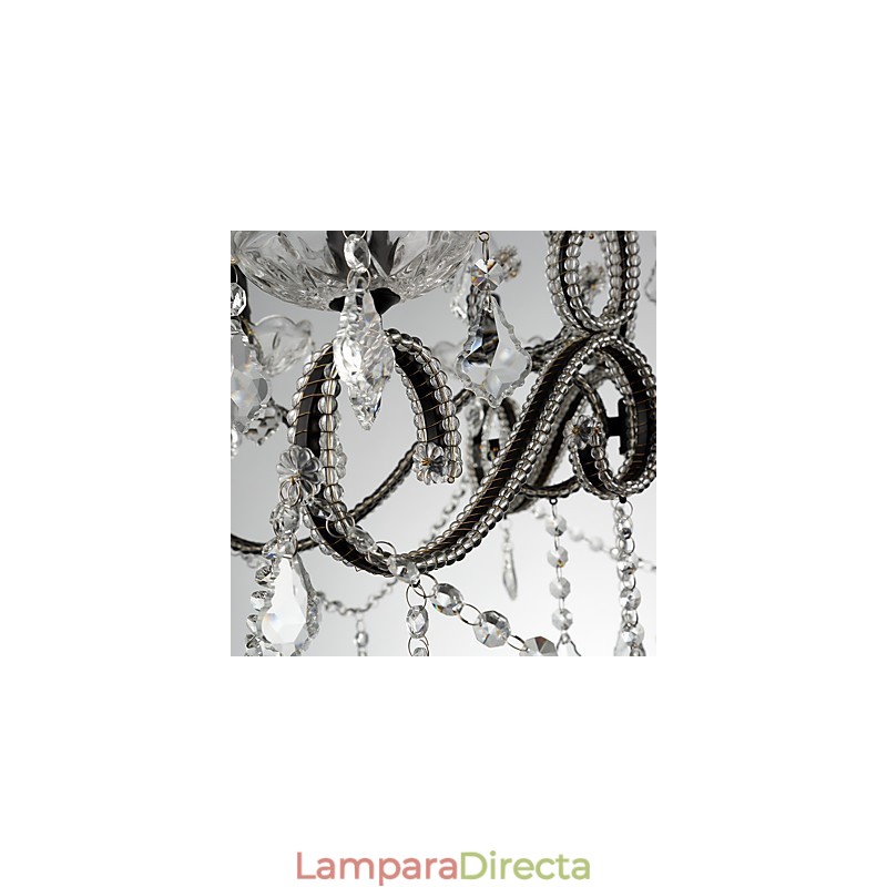 Lámpara de araña de cristal de 8 luces, moderna, contemporánea, tradicional, clásica, rústica, estilo cabaña, vintage, retro.