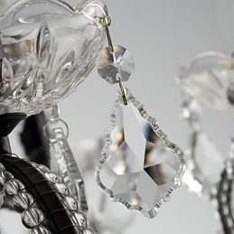 Lámpara de araña de cristal de 8 luces, moderna, contemporánea, tradicional, clásica, rústica, estilo cabaña, vintage, retro.