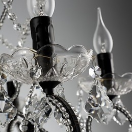 Lámpara de araña de cristal de 8 luces, moderna, contemporánea, tradicional, clásica, rústica, estilo cabaña, vintage, retro.