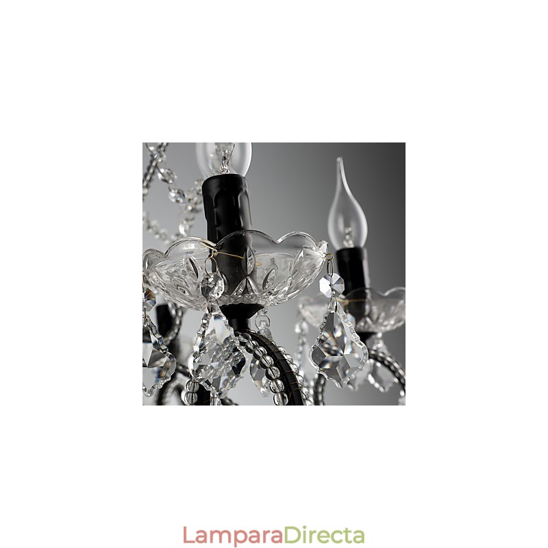 Lámpara de araña de cristal de 8 luces, moderna, contemporánea, tradicional, clásica, rústica, estilo cabaña, vintage, retro.