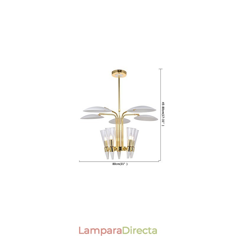 Lámpara de araña artística con dirección ajustable personalizada