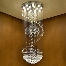 Lámpara colgante de techo de cristal moderna, lámpara de araña para interiores, lámparas colgantes para el hogar, accesorios de iluminación
