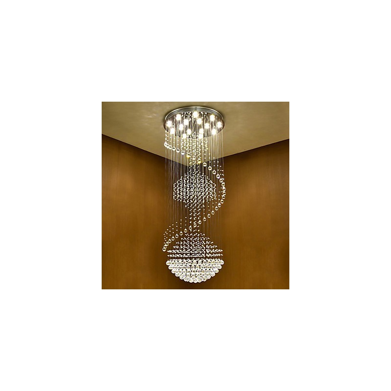 Lámpara colgante de techo de cristal moderna, lámpara de araña para interiores, lámparas colgantes para el hogar, accesorios de iluminación