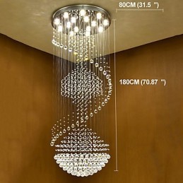 Lámpara colgante de techo de cristal moderna, lámpara de araña para interiores, lámparas colgantes para el hogar, accesorios de iluminación
