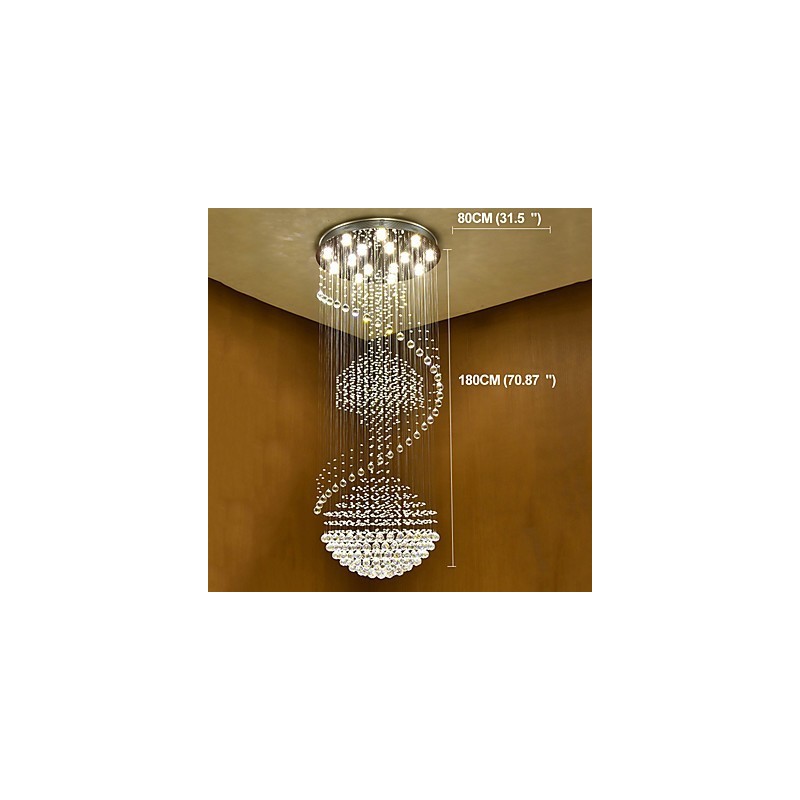 Lámpara colgante de techo de cristal moderna, lámpara de araña para interiores, lámparas colgantes para el hogar, accesorios de iluminación