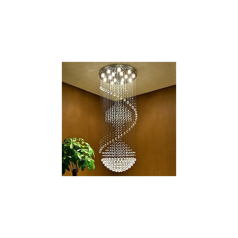 Lámpara colgante de techo de cristal moderna, lámpara de araña para interiores, lámparas colgantes para el hogar, accesorios de iluminación