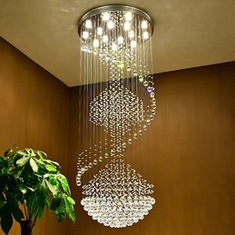 Lámpara colgante de techo de cristal moderna, lámpara de araña para interiores, lámparas colgantes para el hogar, accesorios de iluminación