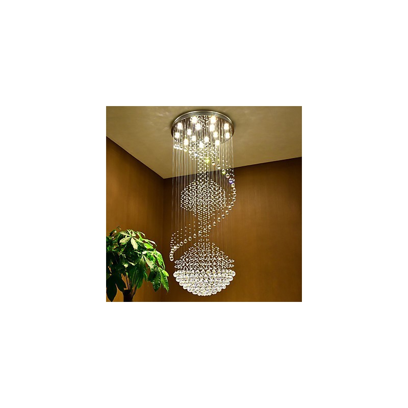 Lámpara colgante de techo de cristal moderna, lámpara de araña para interiores, lámparas colgantes para el hogar, accesorios de iluminación