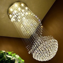 Lámpara colgante de techo de cristal moderna, lámpara de araña para interiores, lámparas colgantes para el hogar, accesorios de iluminación