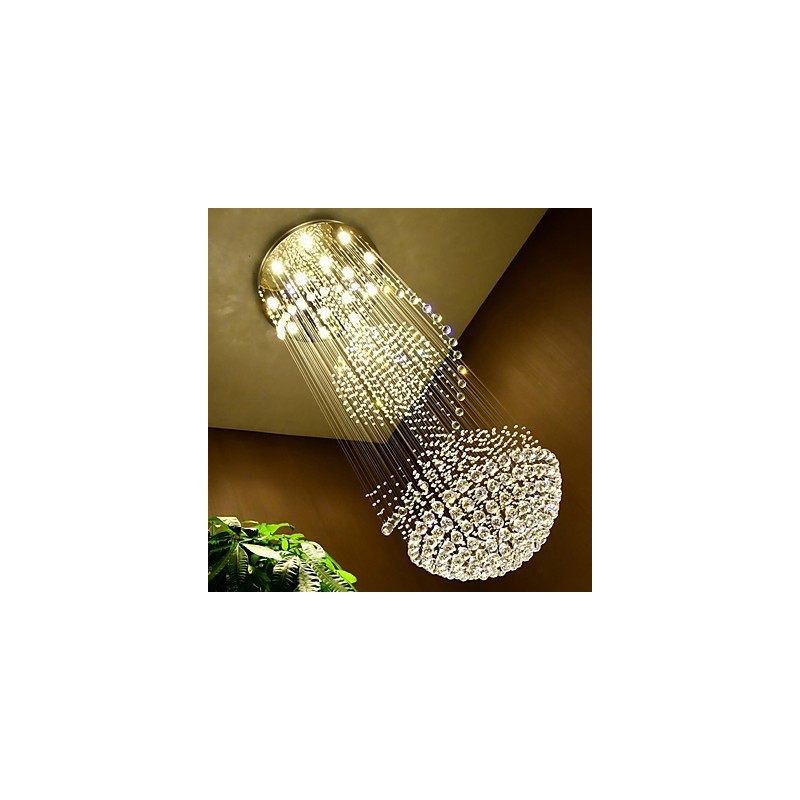 Lámpara colgante de techo de cristal moderna, lámpara de araña para interiores, lámparas colgantes para el hogar, accesorios de iluminación