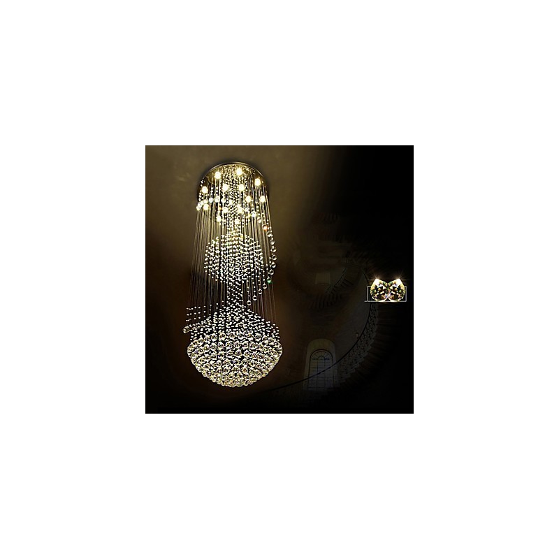 Lámpara colgante de techo de cristal moderna, lámpara de araña para interiores, lámparas colgantes para el hogar, accesorios de iluminación