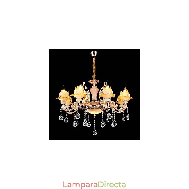Lámpara colgante de metal estilo mini de cristal, moderna, contemporánea, tradicional, clásica, de aleación de zinc.
