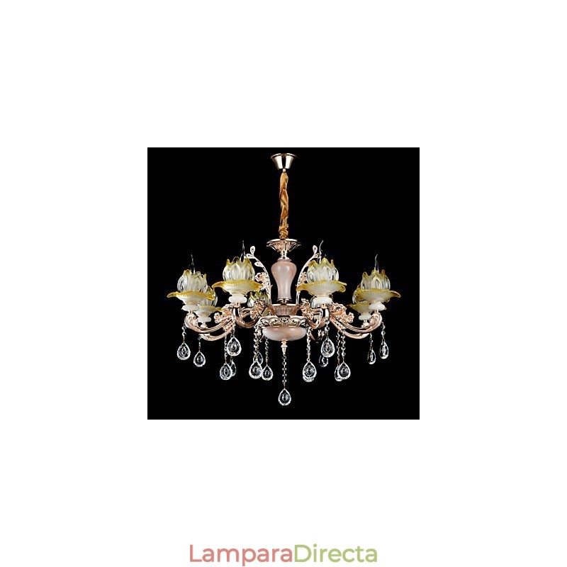 Lámpara colgante de metal estilo mini de cristal, moderna, contemporánea, tradicional, clásica, de aleación de zinc.