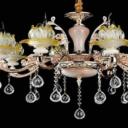 Lámpara colgante de metal estilo mini de cristal, moderna, contemporánea, tradicional, clásica, de aleación de zinc.