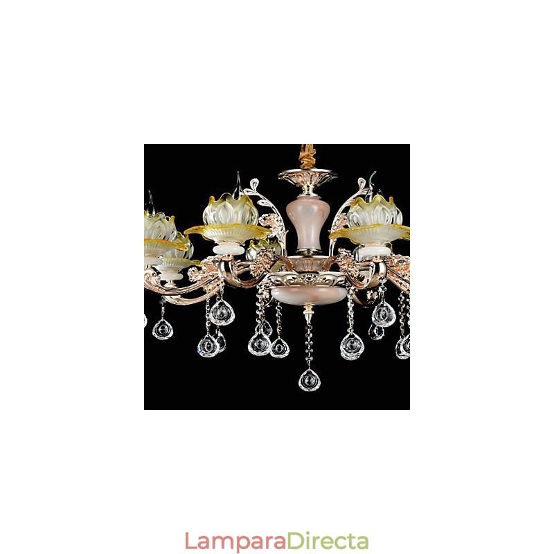 Lámpara colgante de metal estilo mini de cristal, moderna, contemporánea, tradicional, clásica, de aleación de zinc.